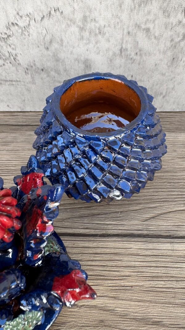 Mexican pottery, Pineapple decor, Mexican decoration, Pineapple sculpture, Glazed clay pineapple, Pottery from Michoacan - Image 5