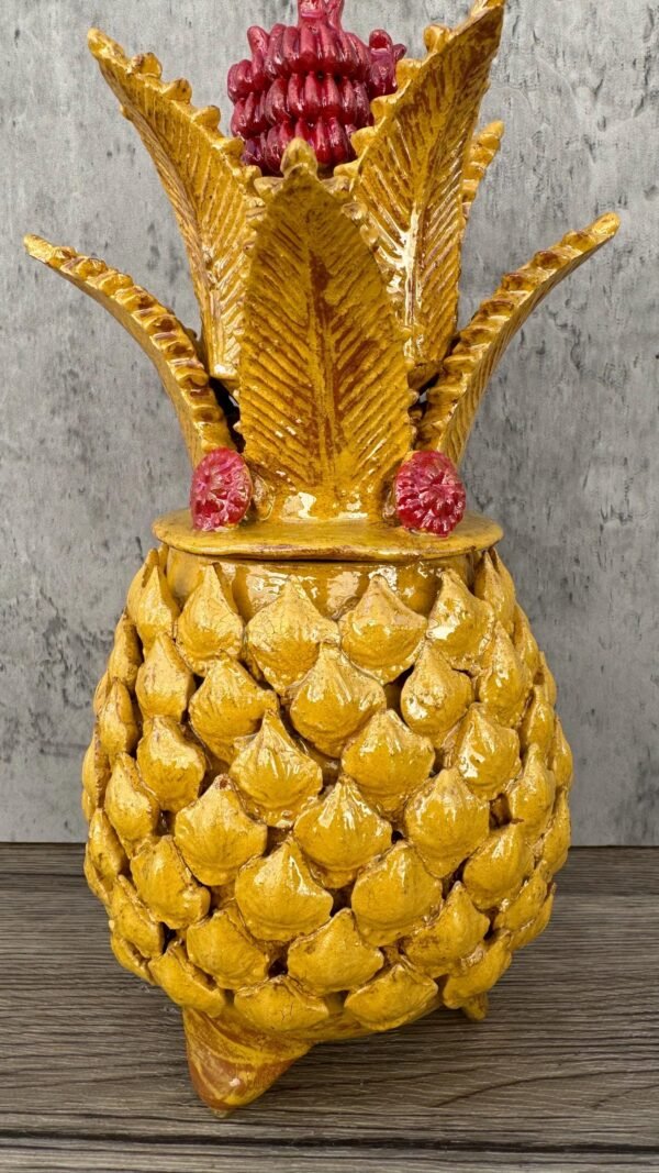 Mexican pottery, Pineapple decor, Mexican decoration, Pineapple sculpture, Glazed clay pineapple, Pottery from Michoacan - Image 6