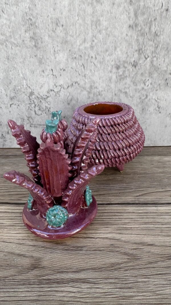 Mexican pottery, Pineapple decor, Mexican decoration, Pineapple sculpture, Glazed clay pineapple, Pottery from Michoacan - Image 4