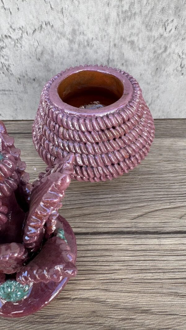 Mexican pottery, Pineapple decor, Mexican decoration, Pineapple sculpture, Glazed clay pineapple, Pottery from Michoacan - Image 5