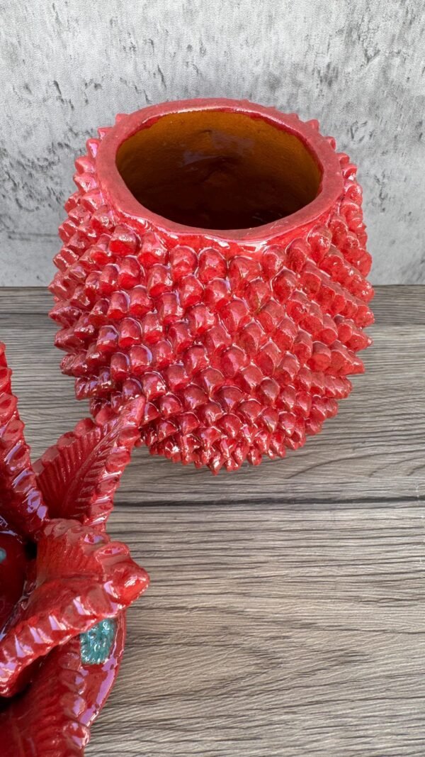 Mexican pottery, Pineapple decor, Mexican decoration, Pineapple sculpture, Glazed clay pineapple, Pottery from Michoacan - Image 5