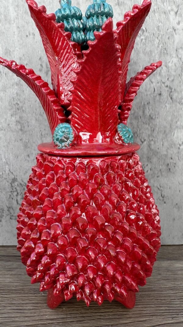 Mexican pottery, Pineapple decor, Mexican decoration, Pineapple sculpture, Glazed clay pineapple, Pottery from Michoacan - Image 6