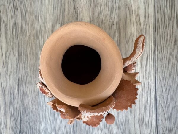 Filigrana Clay Vase Artistic From Oaxaca México By Artisans Handmade Crafts, Home Decor Folk Art, Dry Flower Pastillaje Technique Collectors - Image 5