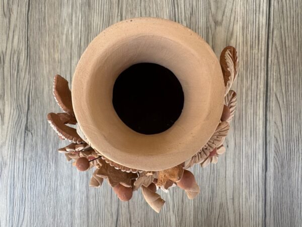 Filigrana Clay Vase Artistic From Oaxaca México By Artisans Handmade Crafts, Home Decor Folk Art, Dry Flower Pastillaje Technique Collectors - Image 5