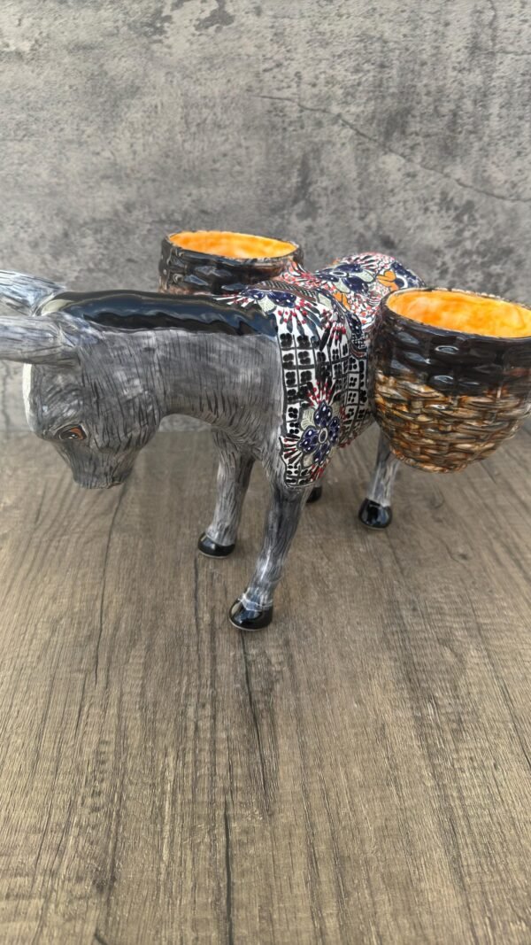 Donkey Pot Planter (2) Talavera  Figurine  Ceramic Pottery Artisan Hand Painted Farmhouse Decor Vibrant Folk Art from Puebla  Decor Burrito - Image 5