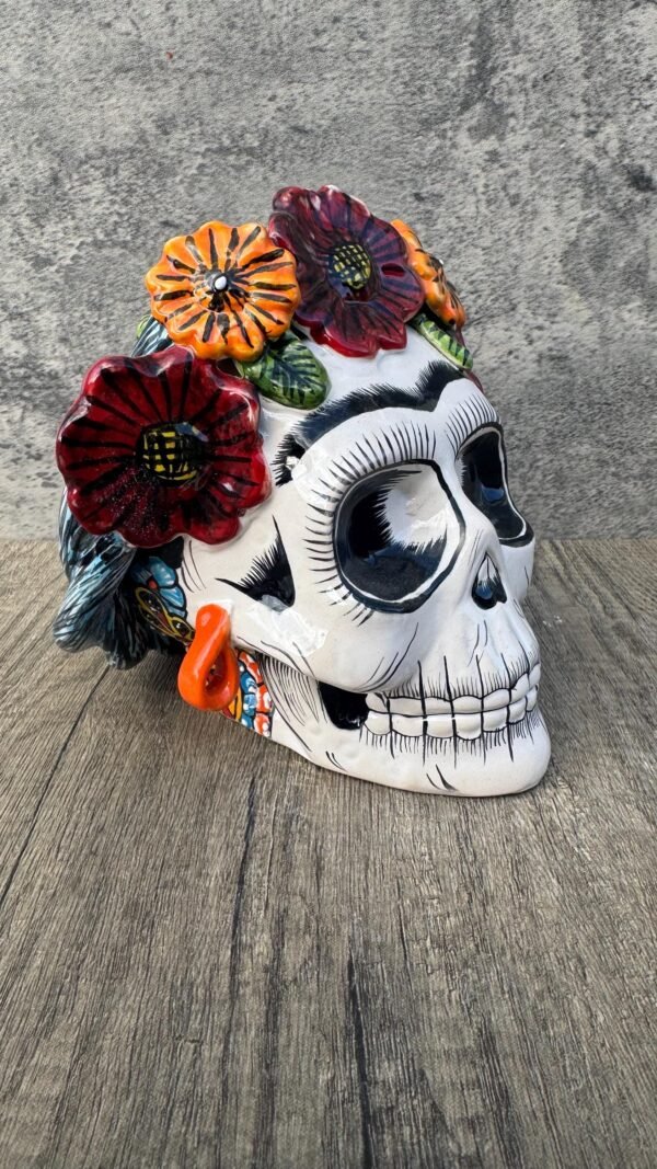 Catrina Handmade Talavera Day of the Dead  Colorful Ceramic Folk Art from Puebla, Mexico Día de los Muertos Skeleton Figurine Wedding Gift - Image 5