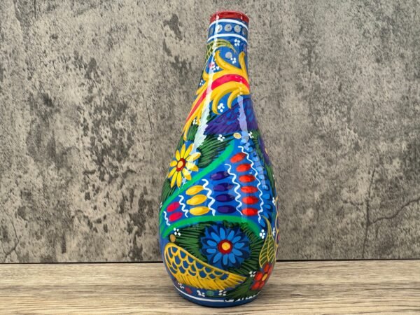 Mini Chimney Incense Burner Made Of Clay Hand Painted Guerrero, Culture Of Mexico Candle Holder For Indoor Home Decor With Vibrant Colors - Image 4