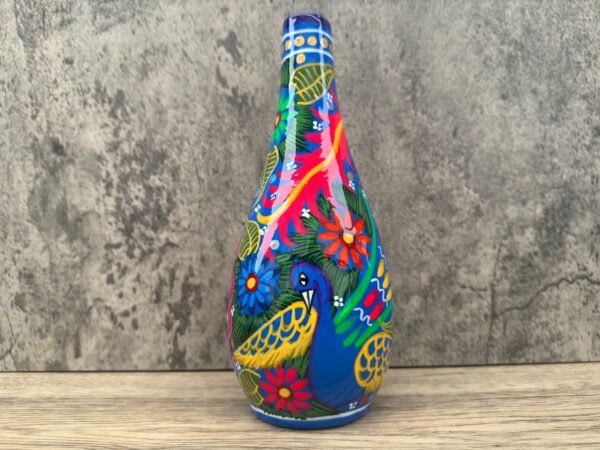 Mini Chimney Incense Burner Made Of Clay Hand Painted Guerrero, Culture Of Mexico Candle Holder For Indoor Home Decor With Vibrant Colors - Image 3