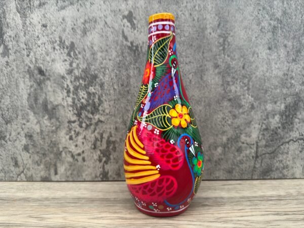 Mini Chimney Incense Burner Made Of Clay Hand Painted Guerrero, Culture Of Mexico Candle Holder For Indoor Home Decor With Vibrant Colors - Image 3