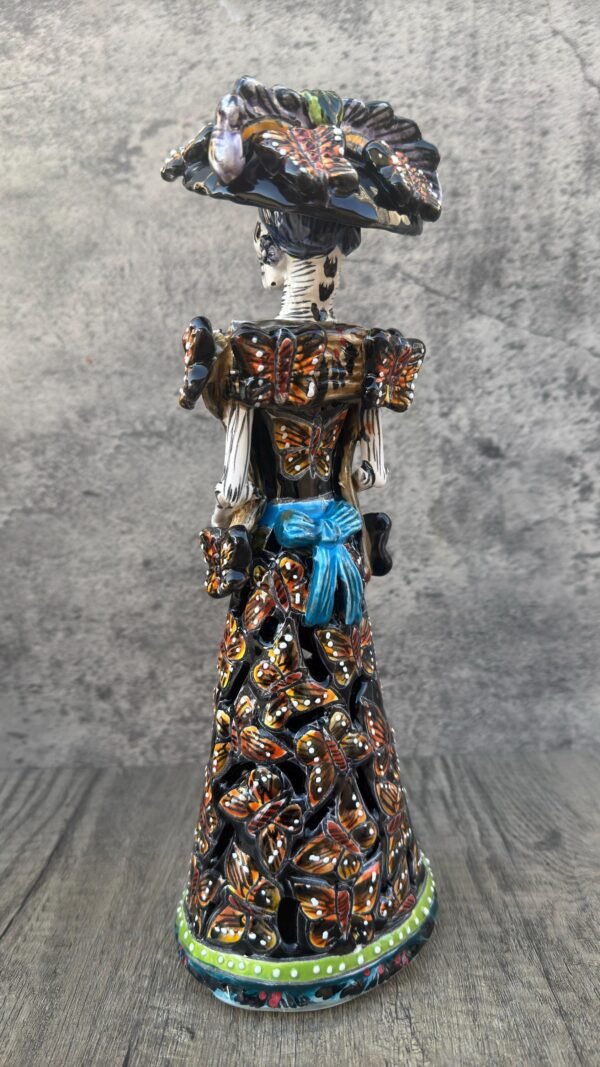 Catrina Handmade Talavera Day of the Dead  Colorful Ceramic Folk Art from Puebla, Mexico Día de los Muertos Skeleton Figurine Wedding Gift - Image 3