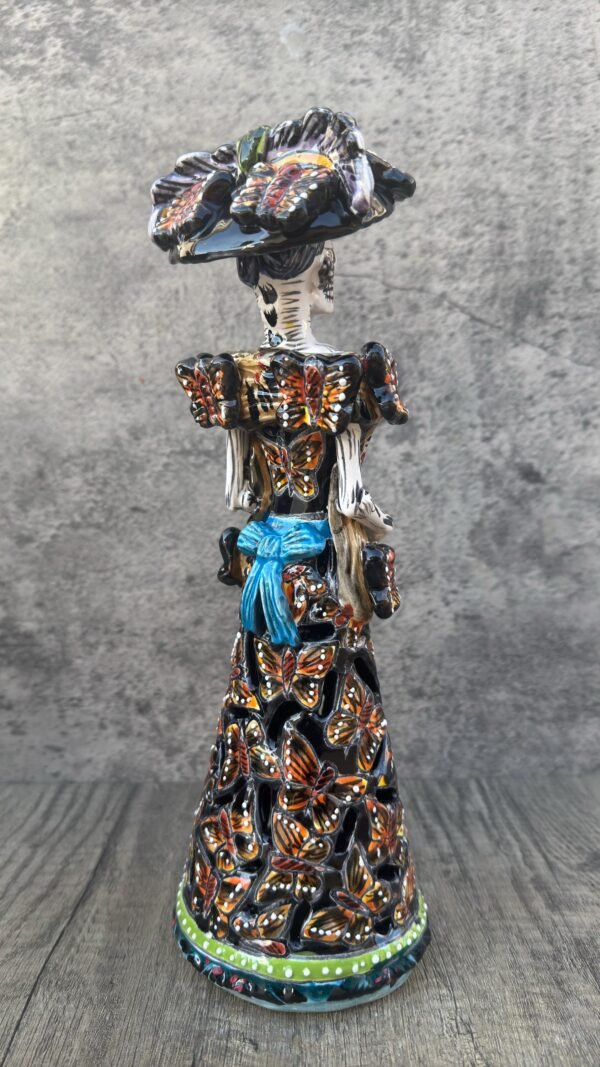 Catrina Handmade Talavera Day of the Dead  Colorful Ceramic Folk Art from Puebla, Mexico Día de los Muertos Skeleton Figurine Wedding Gift - Image 4