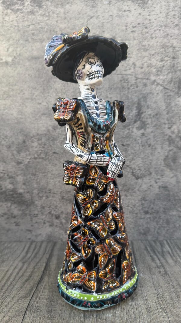Catrina Handmade Talavera Day of the Dead  Colorful Ceramic Folk Art from Puebla, Mexico Día de los Muertos Skeleton Figurine Wedding Gift - Image 5