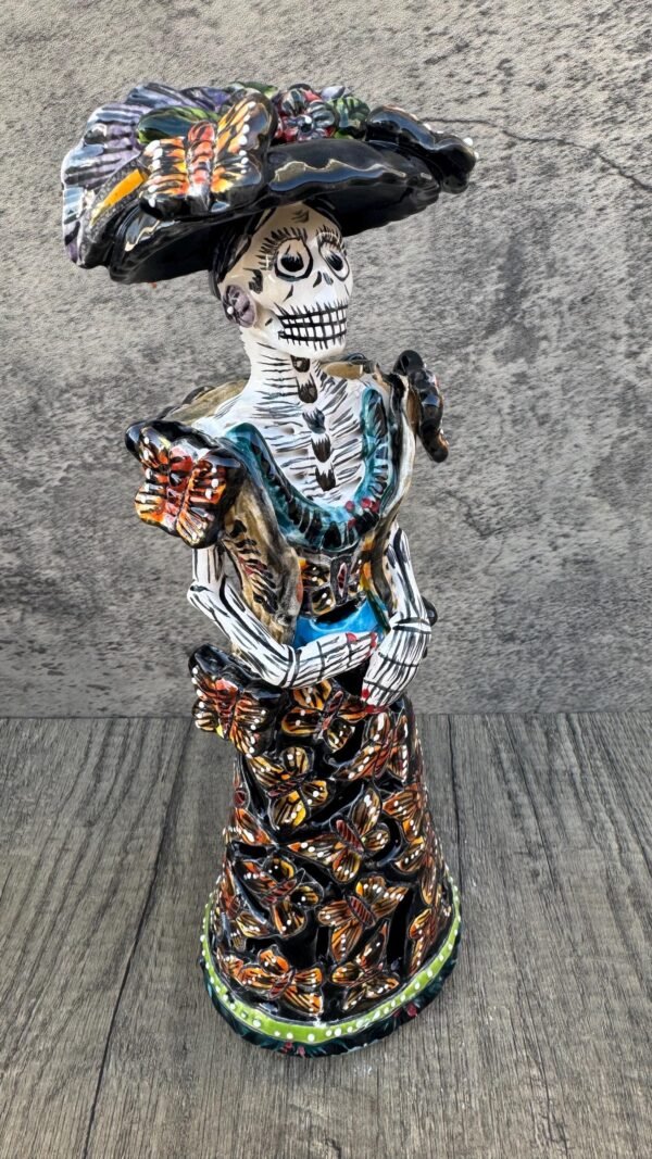 Catrina Handmade Talavera Day of the Dead  Colorful Ceramic Folk Art from Puebla, Mexico Día de los Muertos Skeleton Figurine Wedding Gift - Image 6