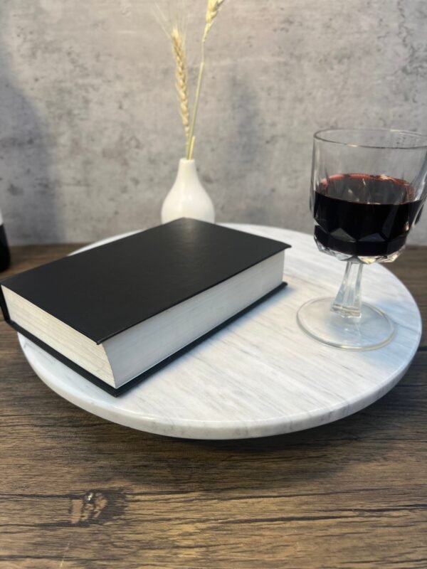 Marble dinning table, Lazy susan, Marble tray, Lazy susan turntable, Wine serving tray, Round marble tray, Stone lazy susan - Image 4