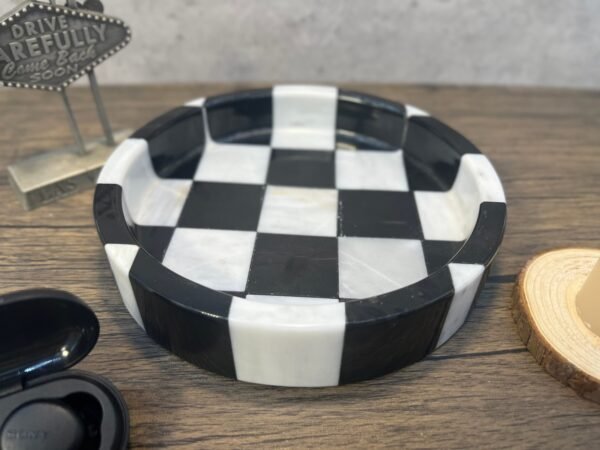 Jewelry organizer box, Perfume tray, Marble tray, Vanity tray bathroom, Marble jewellery box, Marble chess board, Stone tray - Image 4
