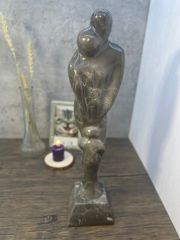Couple sculpture, Woman sculpture, Family statue, Family figure, Gemstone family, Family sculpture, Crystal family - Image 3