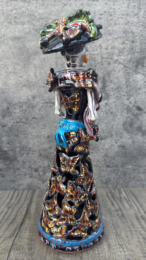 Catrina Handmade Talavera Day of the Dead  Colorful Ceramic Folk Art from Puebla, Mexico Día de los Muertos Skeleton Figurine Wedding Gift - Image 3