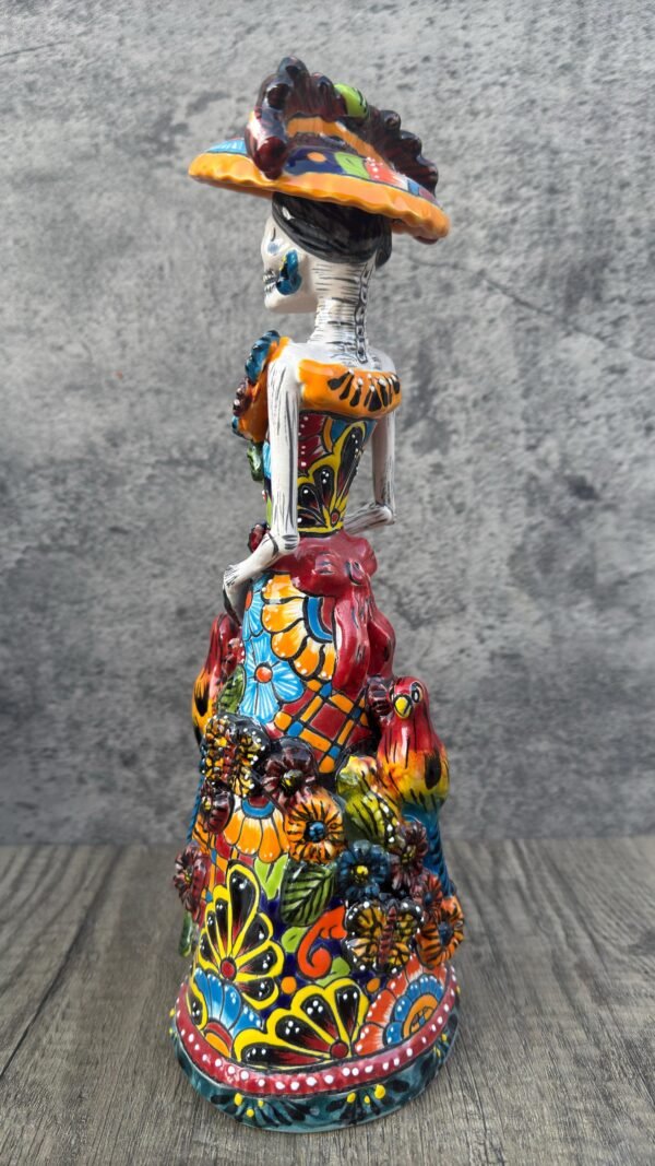 Catrina Handmade Talavera Day of the Dead  Colorful Ceramic Folk Art from Puebla, Mexico Día de los Muertos Skeleton Figurine Wedding Gift - Image 3