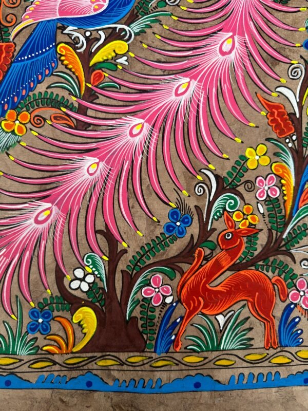 Bird painting painted on amate paper, original amate paintings in Mexican art, acrylic painting / Mexican painting authentic artisans - Image 4
