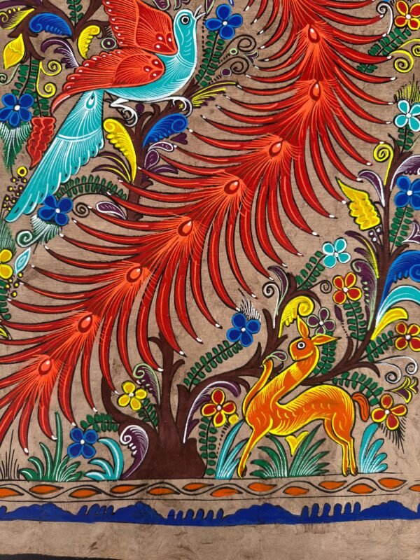 Bird painting painted on amate paper, original amate paintings in Mexican art, acrylic painting / Mexican painting authentic artisans - Image 4