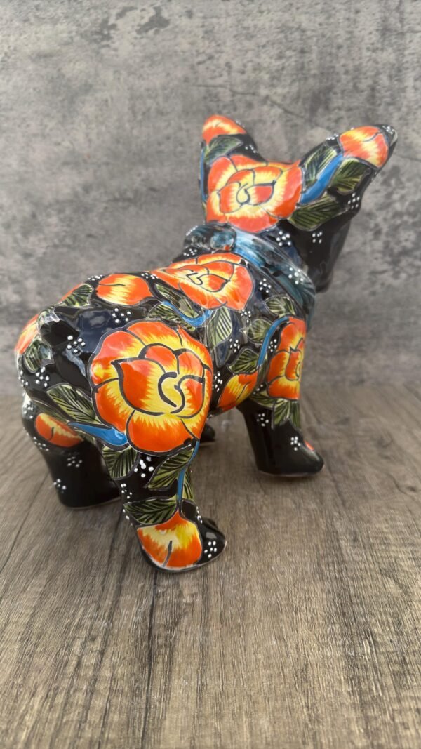 Talavera French Bulldog, Ceramic dog, Talavera pottery, Mexican pottery, French Bulldog statue, Dog sculpture - Image 4
