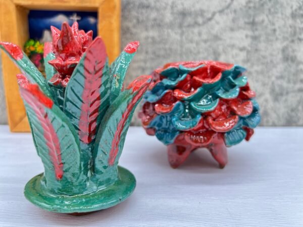 Mexican pottery, Pineapple decor, Mexican decoration, Pineapple sculpture, Glazed clay pineapple, Pottery from Michoacan - Image 5