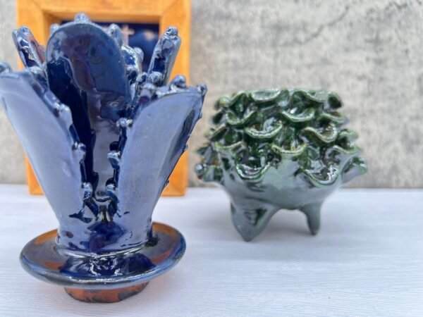 Mexican pottery, Pineapple decor, Mexican decoration, Pineapple sculpture, Glazed clay pineapple, Pottery from Michoacan - Image 5