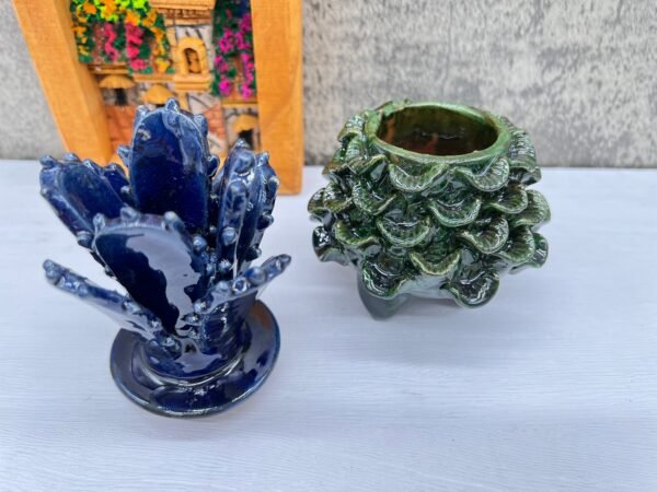 Mexican pottery, Pineapple decor, Mexican decoration, Pineapple sculpture, Glazed clay pineapple, Pottery from Michoacan - Image 6