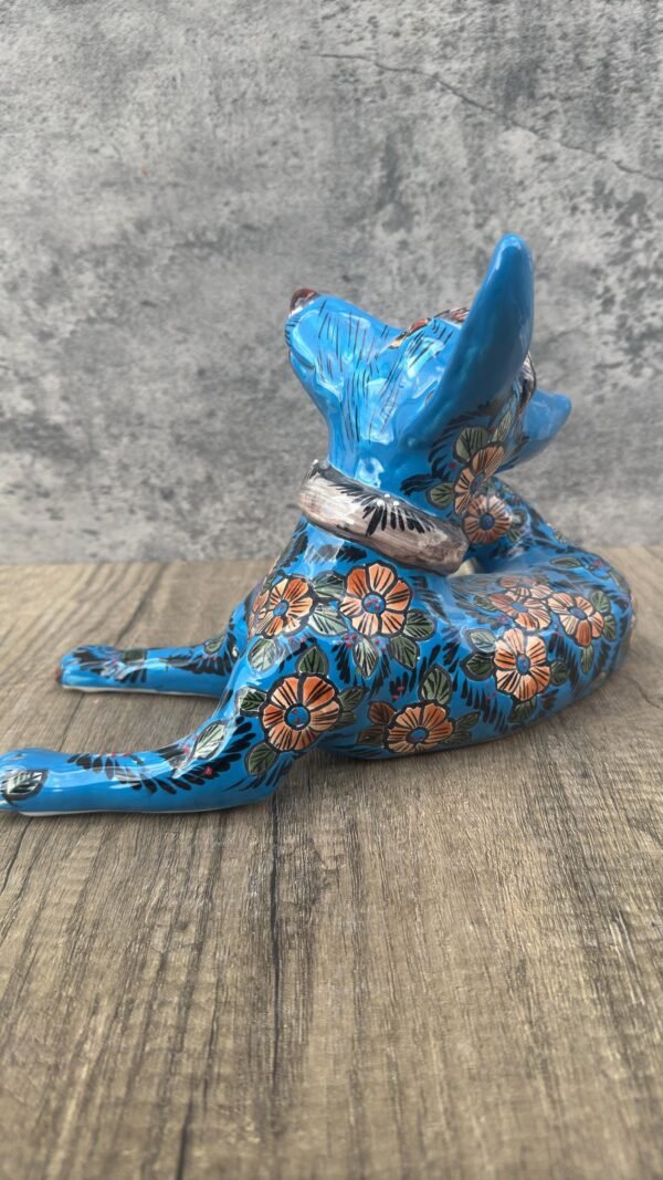 Talavera Xoloitzcuintle, Ceramic dog, Talavera Pottery, Authentic Puebla Mexico Pottery, Xolo Statue, Dog Sculpture Xoloitzcuintle - Image 5