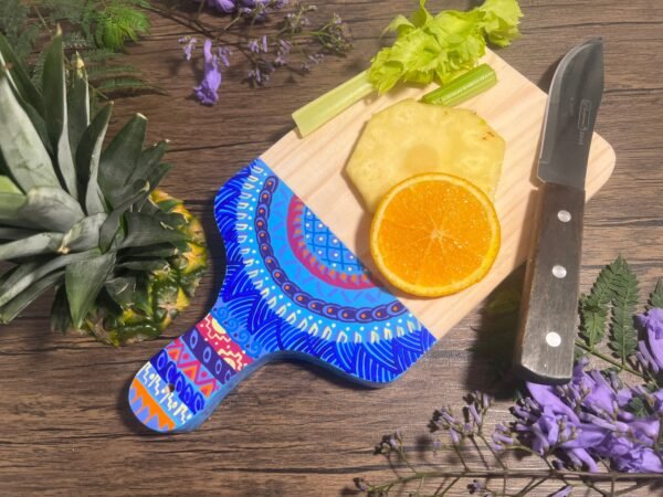 Alebrije Painted cutting board, Rustic cutting board, Small cutting board, Wood chopping board, Chesse serving board - Image 4