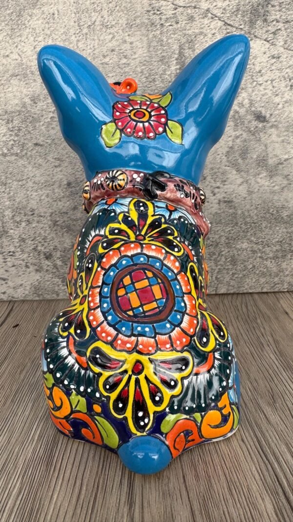 Talavera French Bulldog, Ceramic dog, Talavera pottery, Mexican pottery, French Bulldog statue, Dog sculpture - Image 4