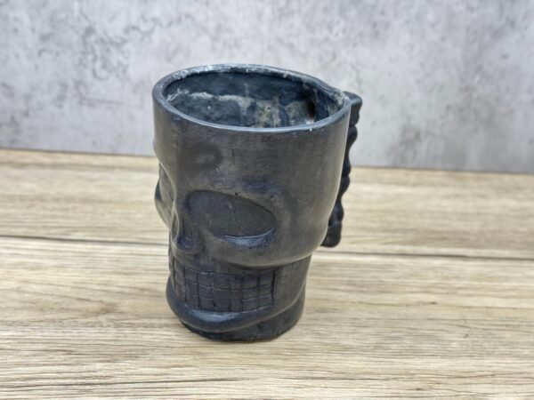 Skull Cup Authentic Oaxacan Handcrafted Clay Coffee Mug -  Mexican Pottery, Artisanal Earthenware, Rustic Home Kitchen Decor, Eco-Friendly - Image 5