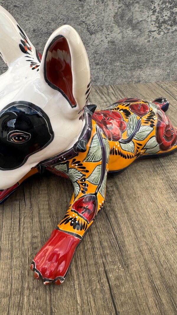 Talavera Bull Terrier, Ceramic dog, Talavera pottery, Mexican pottery, Bull Terrier statue, Dog sculpture - Image 3