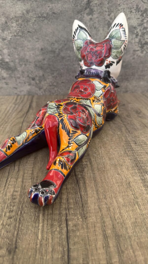 Talavera Bull Terrier, Ceramic dog, Talavera pottery, Mexican pottery, Bull Terrier statue, Dog sculpture - Image 5
