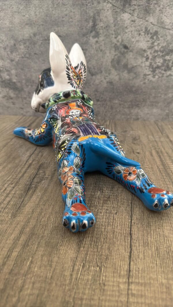 Talavera Bull Terrier, Ceramic dog, Talavera pottery, Mexican pottery, Bull Terrier statue, Dog sculpture - Image 4