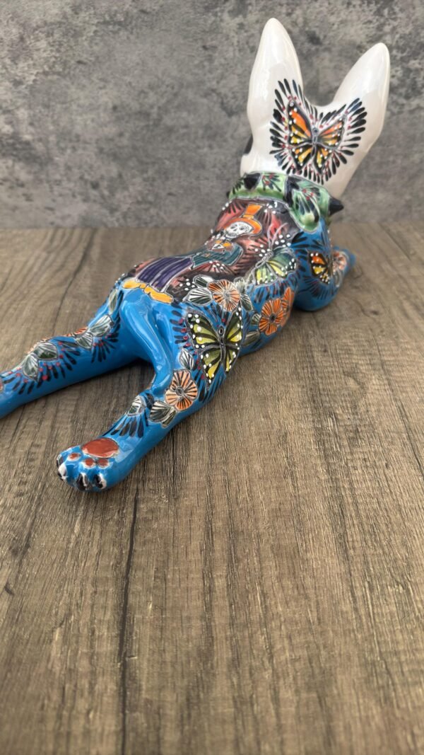Talavera Bull Terrier, Ceramic dog, Talavera pottery, Mexican pottery, Bull Terrier statue, Dog sculpture - Image 5