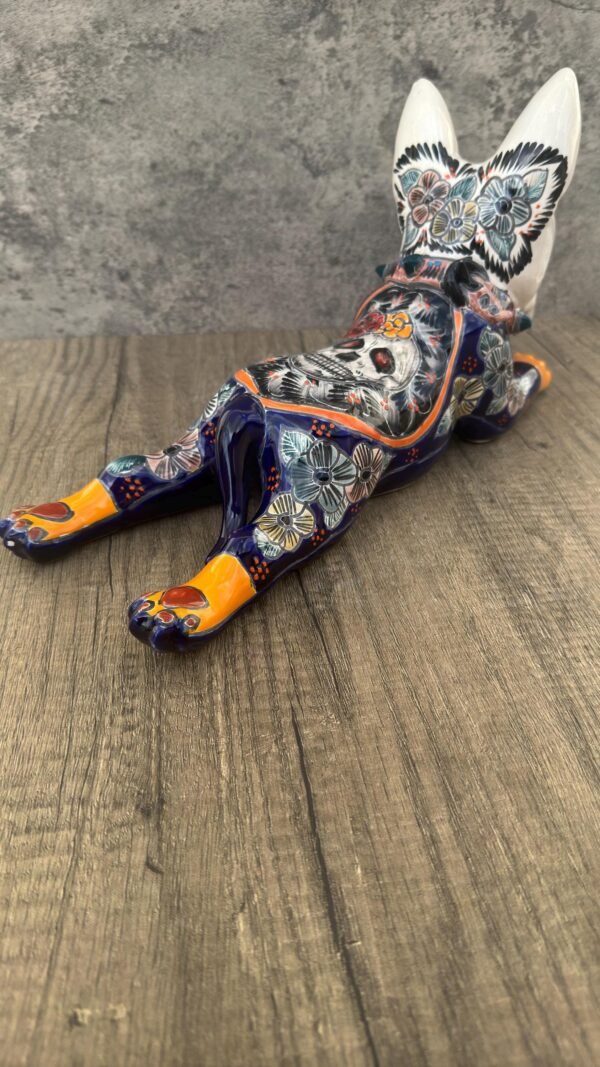 Talavera Bull Terrier, Ceramic dog, Talavera pottery, Mexican pottery, Bull Terrier statue, Dog sculpture - Image 3