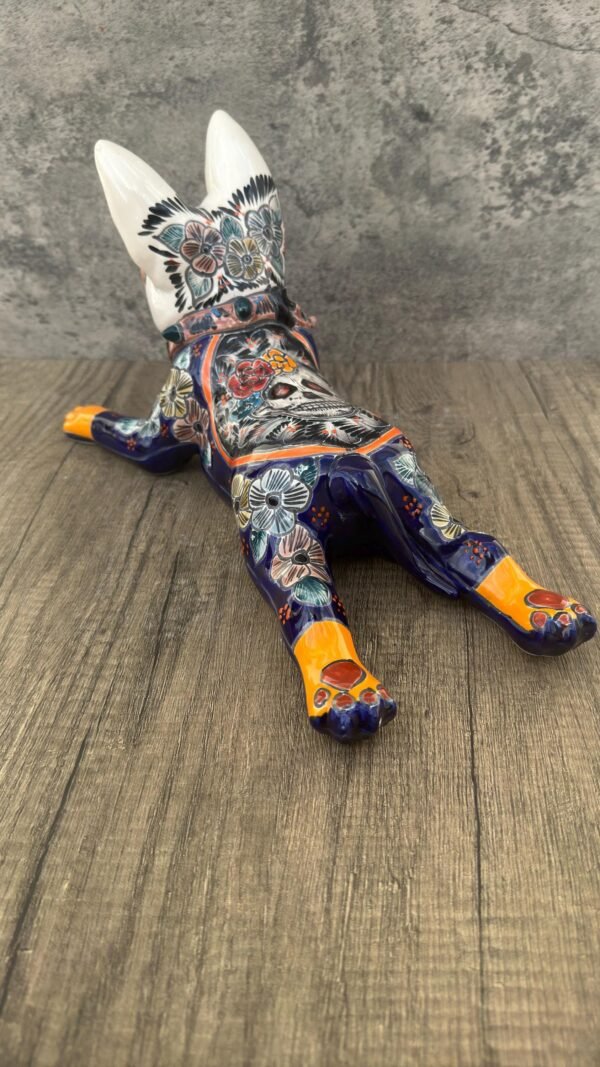Talavera Bull Terrier, Ceramic dog, Talavera pottery, Mexican pottery, Bull Terrier statue, Dog sculpture - Image 4