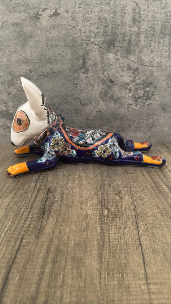 Talavera Bull Terrier, Ceramic dog, Talavera pottery, Mexican pottery, Bull Terrier statue, Dog sculpture - Image 5