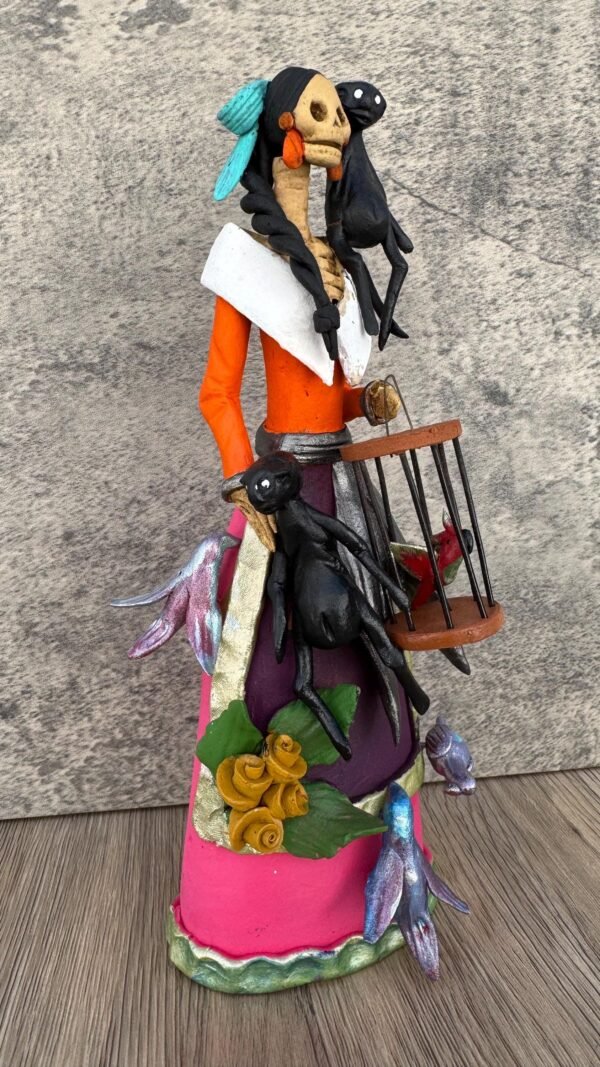 10.5” Catrina, Frida Kahlo Doll, Day of the dead, Human skeleton, Mexican decorations, Sugar skull - Image 3