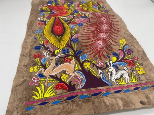 Bird painting painted on amate paper, original amate paintings in Mexican art, acrylic painting / Mexican painting - Image 4