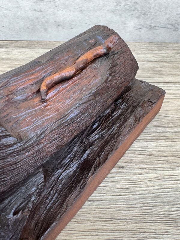 Ironwood Eagle Handcarfted Sculpture Carved In 1 Piece From Desert Sonora Mexico Palo Fierro Carved Vintage  Rustic  Home Decor - Image 4