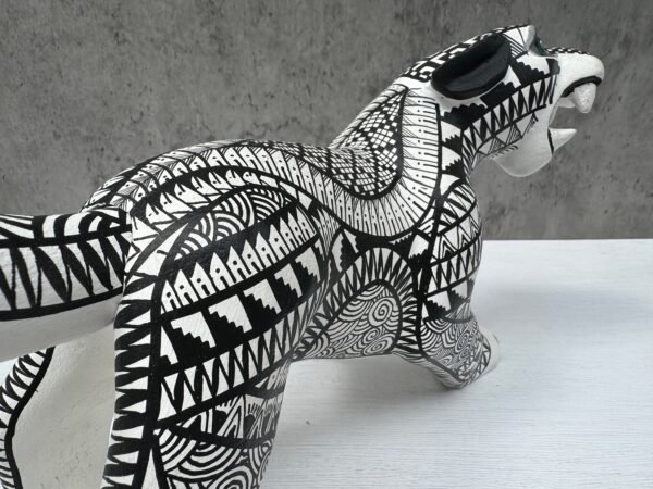 Jaguar Statue Mexican Folk Art Alebrije Sculpture, Wooden Panther Decoration Figurine, Made Of Wood Carved By Hand ASK FOR CUSTOMIZE - Image 4