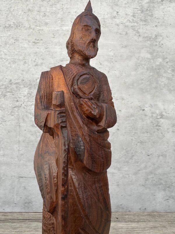 Ironwood San Judas Tadeo Handcarfted Sculpture In 1 Piece  From Desert Sonora Mexico Palo Fierro Carved Vintage And Rustic  Home Decor - Image 5