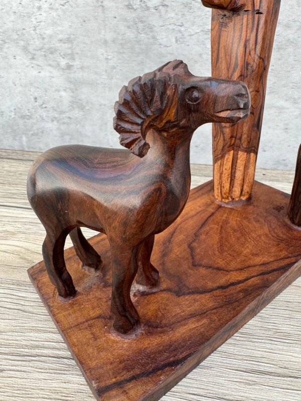 Bighorn Sheep Ironwood Cactus Handcarfted Sculpture In 1 Piece From Desert Sonora Mexico  Palo Fierro Carved Vintage  Rustic  Home Decor - Image 3