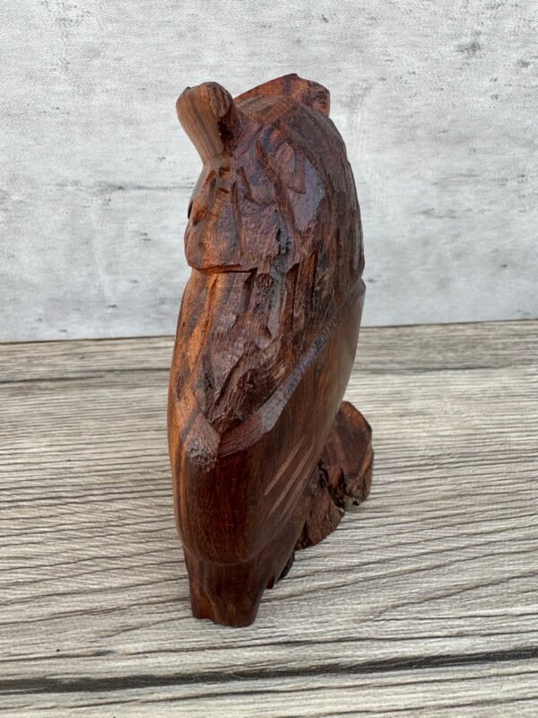 Ironwood Owl Handcarfted Sculpture In 1 Piece From Desert Sonora Mexico Palo Fierro Carved Vintage  Rustic  Home Decor - Image 5