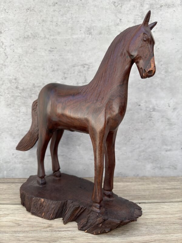 Large Ironwood Horse Handcarfted Sculpture In 1 Piece  From Desert Sonora Mexico Palo Fierro Carved Vintage And Rustic  Home Decor - Image 3