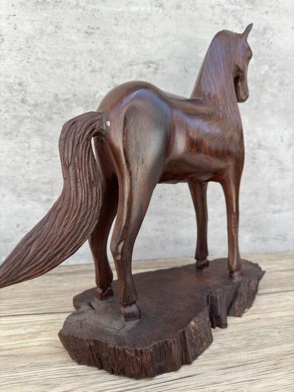 Large Ironwood Horse Handcarfted Sculpture In 1 Piece  From Desert Sonora Mexico Palo Fierro Carved Vintage And Rustic  Home Decor - Image 4