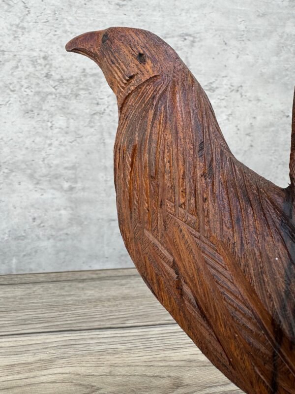 Ironwood Rooster Handcarfted Sculpture In 1 Piece From Desert Sonora Mexico Palo Fierro Carved Vintage  Rustic  Home Decor - Image 4