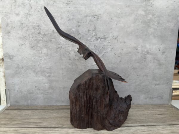 Large Ironwood Eagle Handcarfted Sculpture From Desert Sonora Mexico Palo Fierro Carved Vintage  Rustic  Home Decor - Image 6